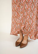 Slingback Pumps – Cognac Glattleder