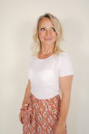 T-Shirt Rosemunde – Weiß