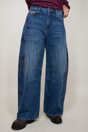 Handbemalte Alessia Santi Jeans im Barrel Cut