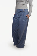 Bundfaltenhose Winny: Blue Rhythm, Velvet