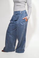 Bundfaltenhose Winny: Blue Rhythm, Velvet