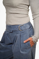 Bundfaltenhose Winny: Blue Rhythm, Velvet