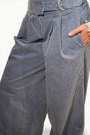 Bundfaltenhose Winny: Blue Rhythm, Velvet
