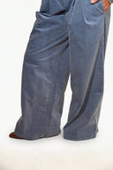Bundfaltenhose Winny: Blue Rhythm, Velvet
