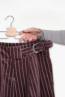 Bundfaltenhose Winny: Needle Stripe Velvet