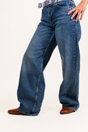 Lucy Loose High Waist Barrel Jeans - Atlantic Ocean von Kuyichi